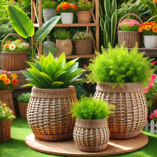 Rattan Planter Basket