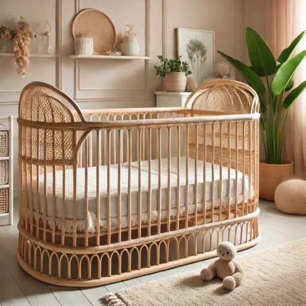 Rattan Baby Crib