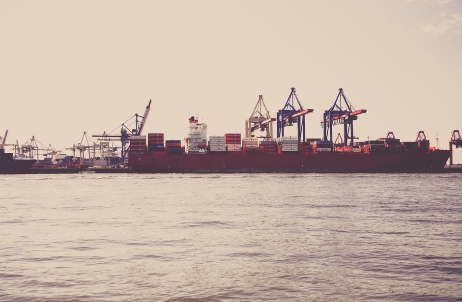 Cargo ship loaded with containers